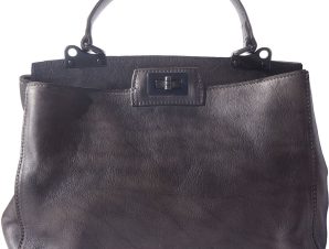 Δερμάτινη Τσάντα Χειρός Peekaboo Firenze Leather 68021 Μαύρο