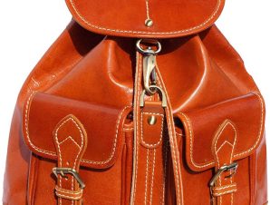 Δερμάτινη Τσάντα Πλάτης Davide Firenze Leather 6554 Μπεζ
