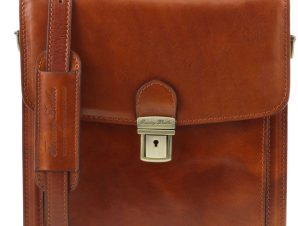 Ανδρικό Τσαντάκι Δερμάτινο David L Μελί Tuscany Leather