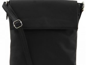 Unisex Τσαντάκι Δερμάτινο Morgan Μαύρο Tuscany Leather