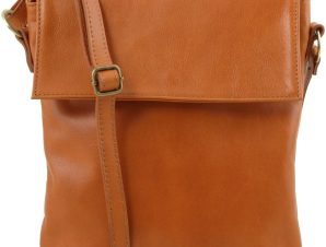 Unisex Τσαντάκι Δερμάτινο Morgan Κονιάκ Tuscany Leather
