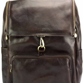 Δερμάτινο Backpack Connor Firenze Leather 60005 Σκούρο Καφέ