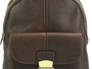 Δερμάτινο Backpack Discovery Firenze Leather 7400 Σκούρο Καφέ
