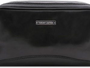 Θήκη Τσαντάκι Καλλυντικών Δερμάτινο Igor Tuscany Leather TL140850 Μαύρο