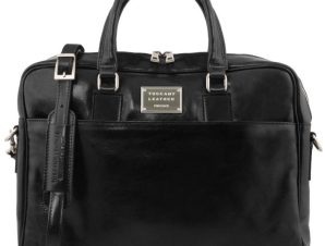 Τσάντα Laptop Δερμάτινη Urbino 15.6 ίντσες Tuscany Leather TL141241 Μαύρο