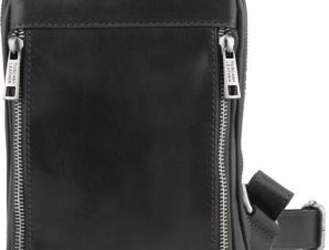 Ανδρικό τσαντάκι δερμάτινο Martin Tuscany Leather TL141536 Μαύρο
