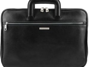Επαγγελματική Τσάντα Δερμάτινη Caserta Tuscany Leather TL142070 Μαύρο