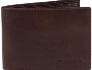 Ανδρικό Πορτοφόλι Δερμάτινο Tuscany Leather TL140817 Καφέ σκούρο