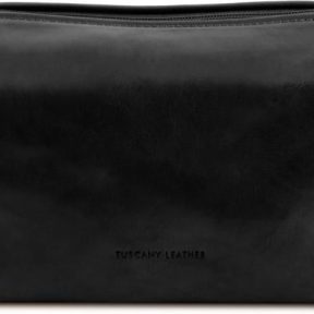 Θήκη Τσαντάκι Καλλυντικών Δερμάτινο Smarty L Tuscany Leather TL141219 Μαύρο